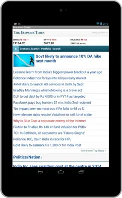 Economic Times android App screenshot 2